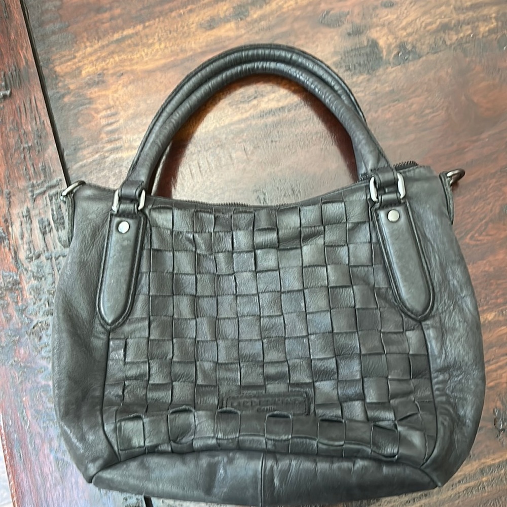 Black Liebeskind shoulder purse. Woven leather. Excellent condition.